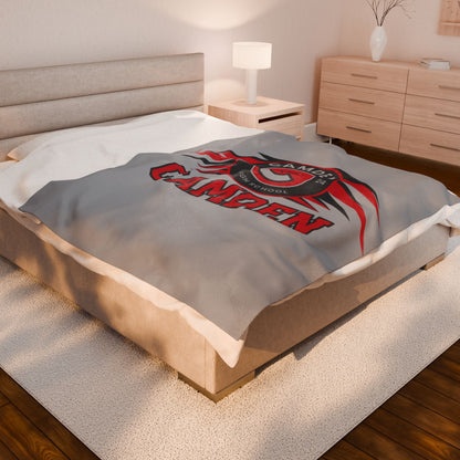 Minneapolis Camden Cozy Velveteen Plush Blanket - Perfect for Relaxation and Home Decor