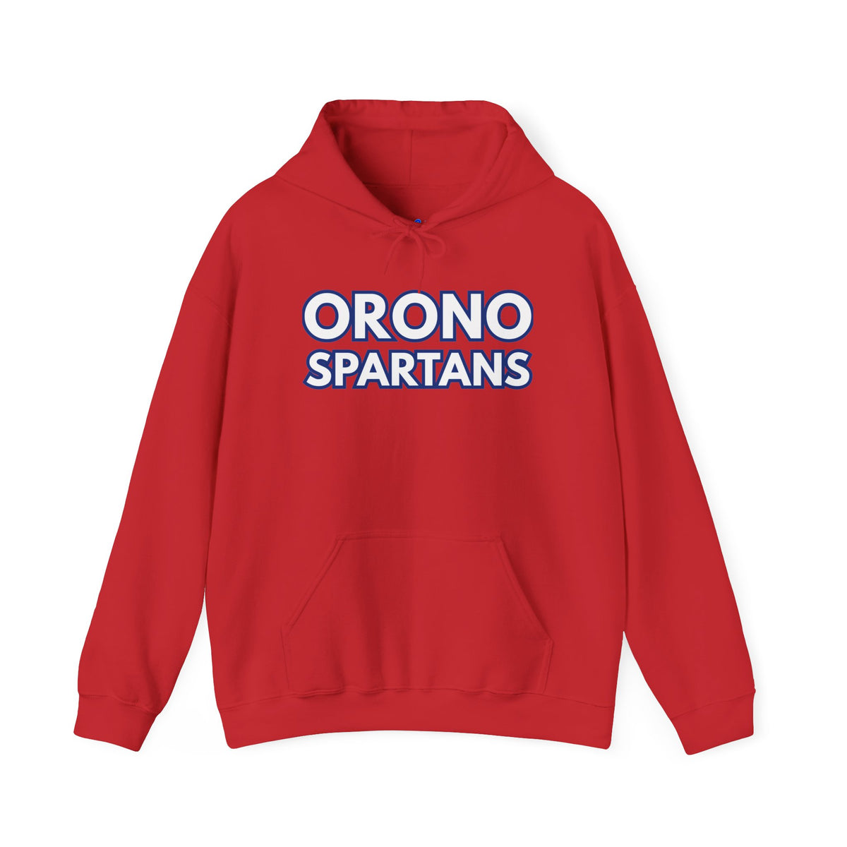 Orono Spartans Red Hoodie — School Spirit Pullover with Spartan Logo