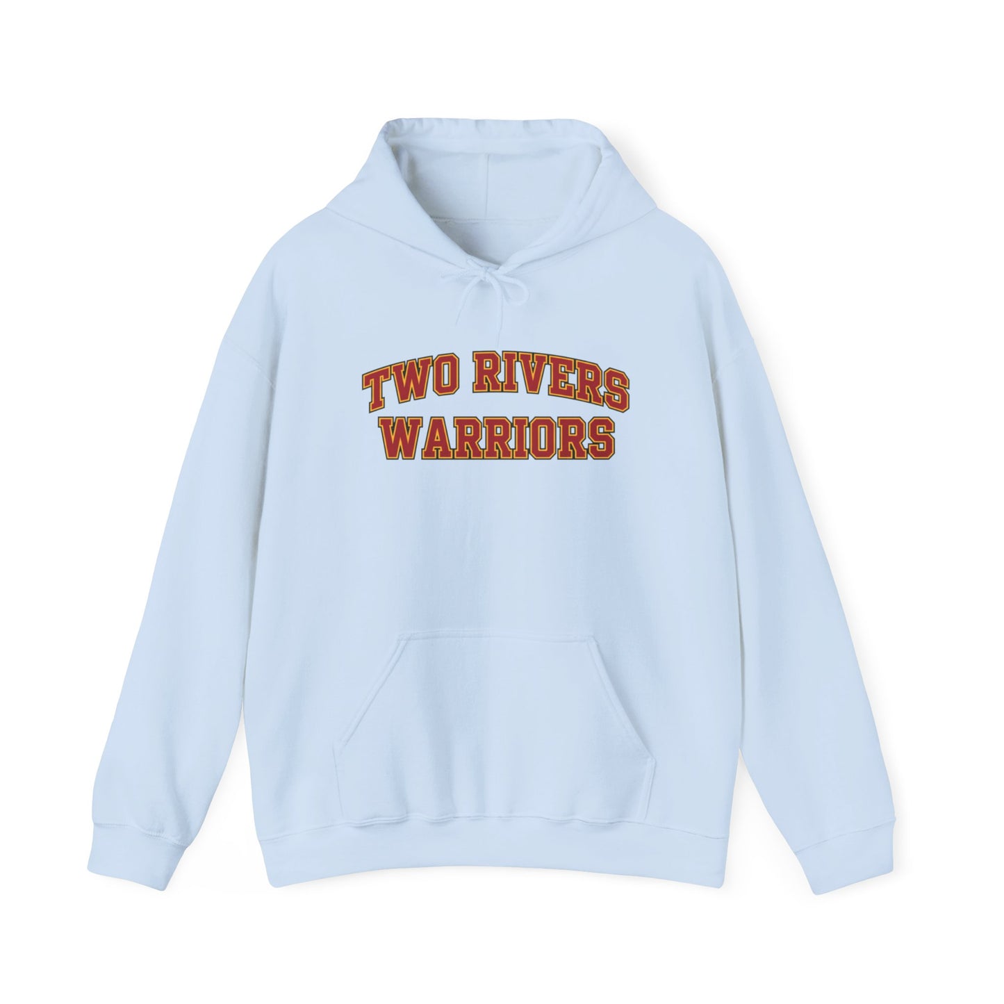 Two Rivers Warriors Unisex Heavy Blend™ Text Logo Hoodie - Cozy, Casual Sweatshirt for Outdoor Lovers