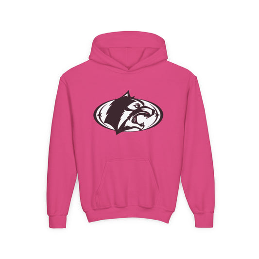 Youth Hoodie with Fierce Wildcat Design - Perfect for School and Sports Events