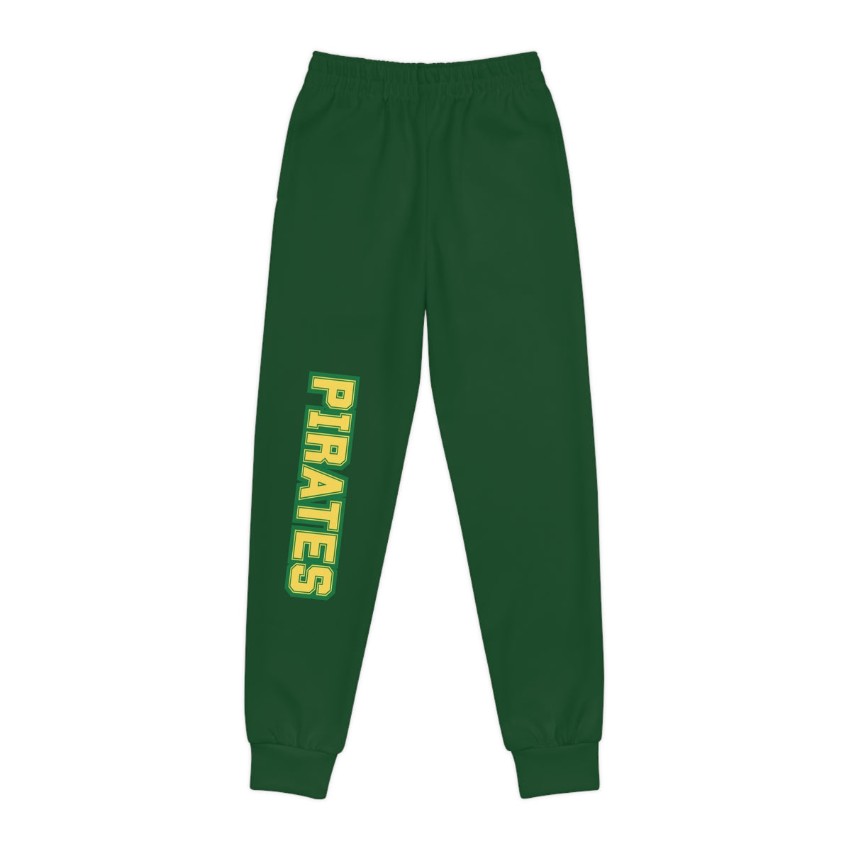 Youth Joggers - 'PIRATES' Green Athletic Sweatpants