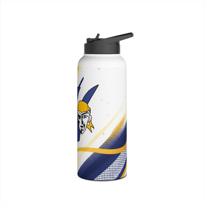 Hastings Raiders Script Logo Stainless Steel Water Bottle — Blue & Gold Athletic Design