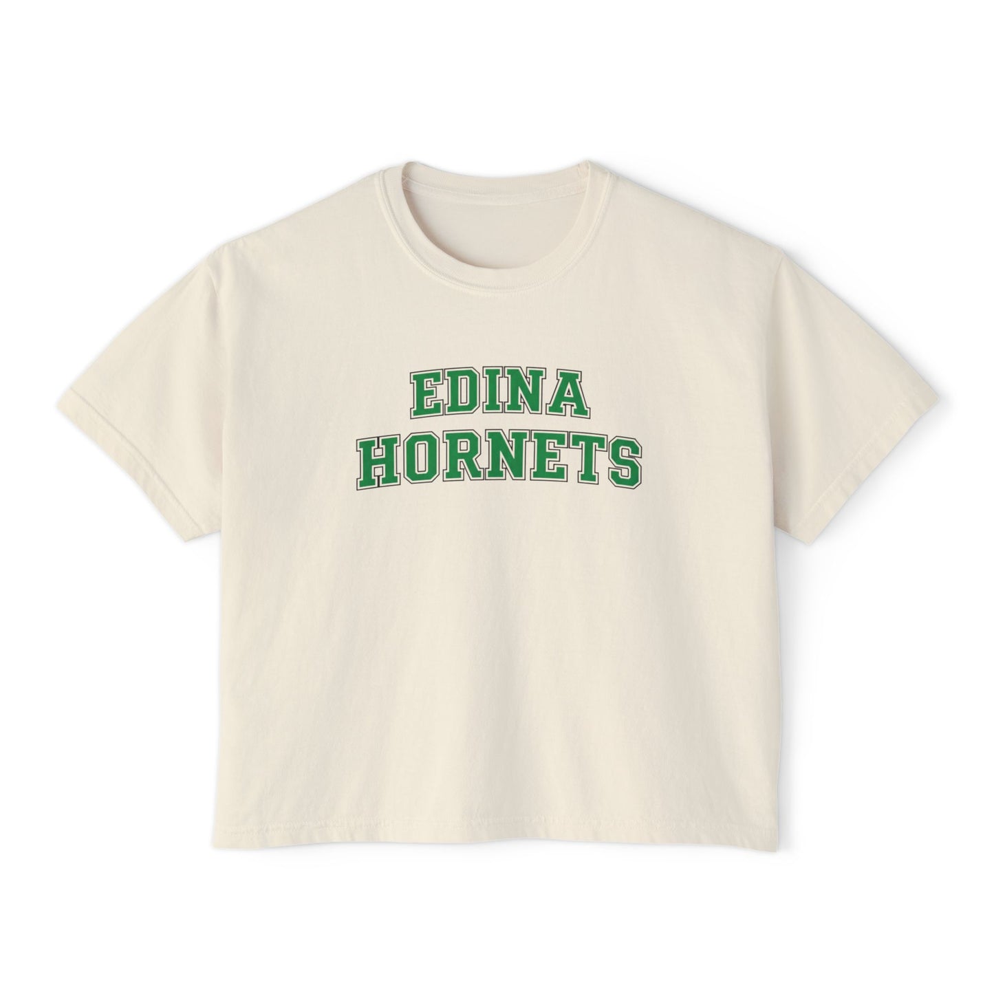 Edina Hornets Women's Boxy Tee - Casual Chic Vintage Style Top