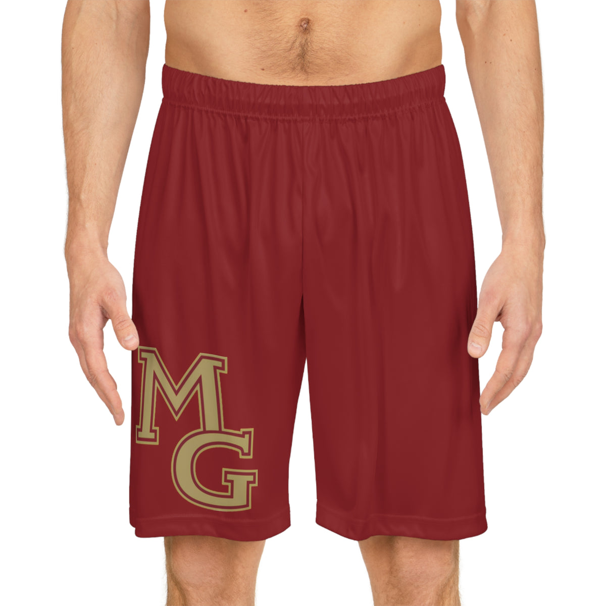 Maple Grove Stylish Crimson Basketball Shorts - Perfect for Sports Lovers