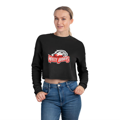 Mound Westonka White Hawks Trendy Women's Cropped Sweatshirt with Unique Graphic Design