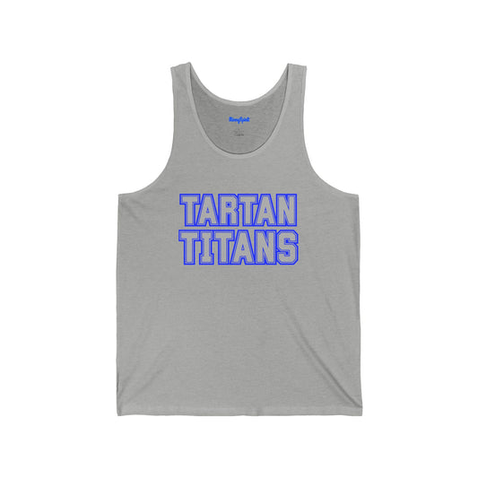 Tartan Titans Tank Top — School Spirit Athletic Tank with 'T' Logo