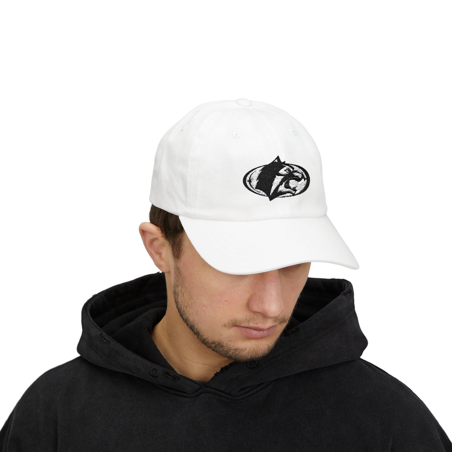 Roseville Raiders Cap - Stylish White Hat with Wolf Design for Casual Wear