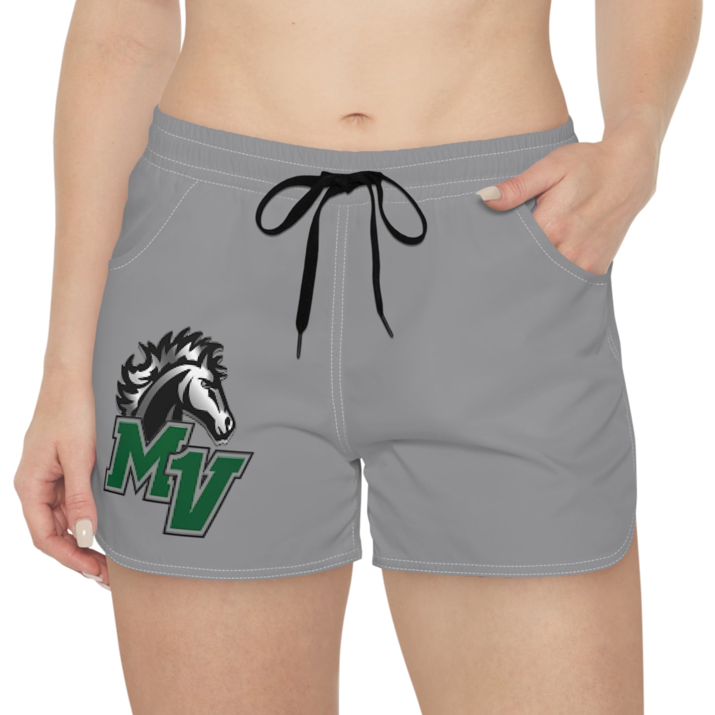Mounds View Mustangs Women's Casual Grey Shorts