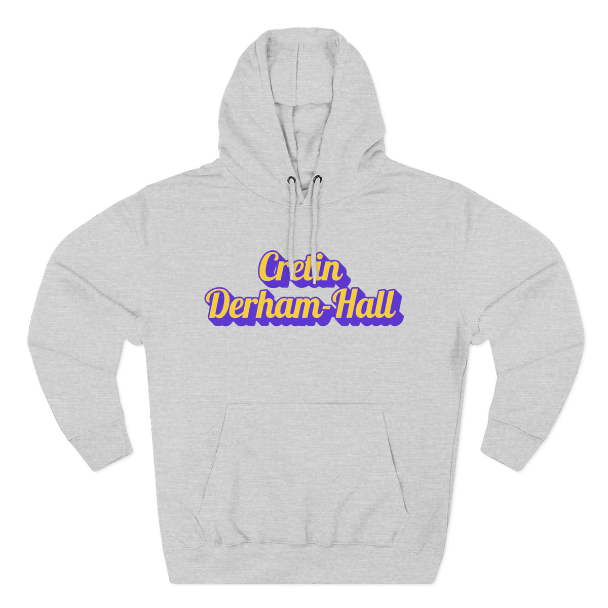 Cretin Derham-Hall Hoodie — Purple & Gold Cross Logo Fleece Pullover
