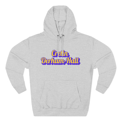 Cretin Derham-Hall Hoodie — Purple & Gold Cross Logo Fleece Pullover