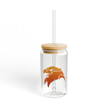 Saint Paul Humboldt Hawks Stylish 16oz Sipper Glass with Bamboo Lid