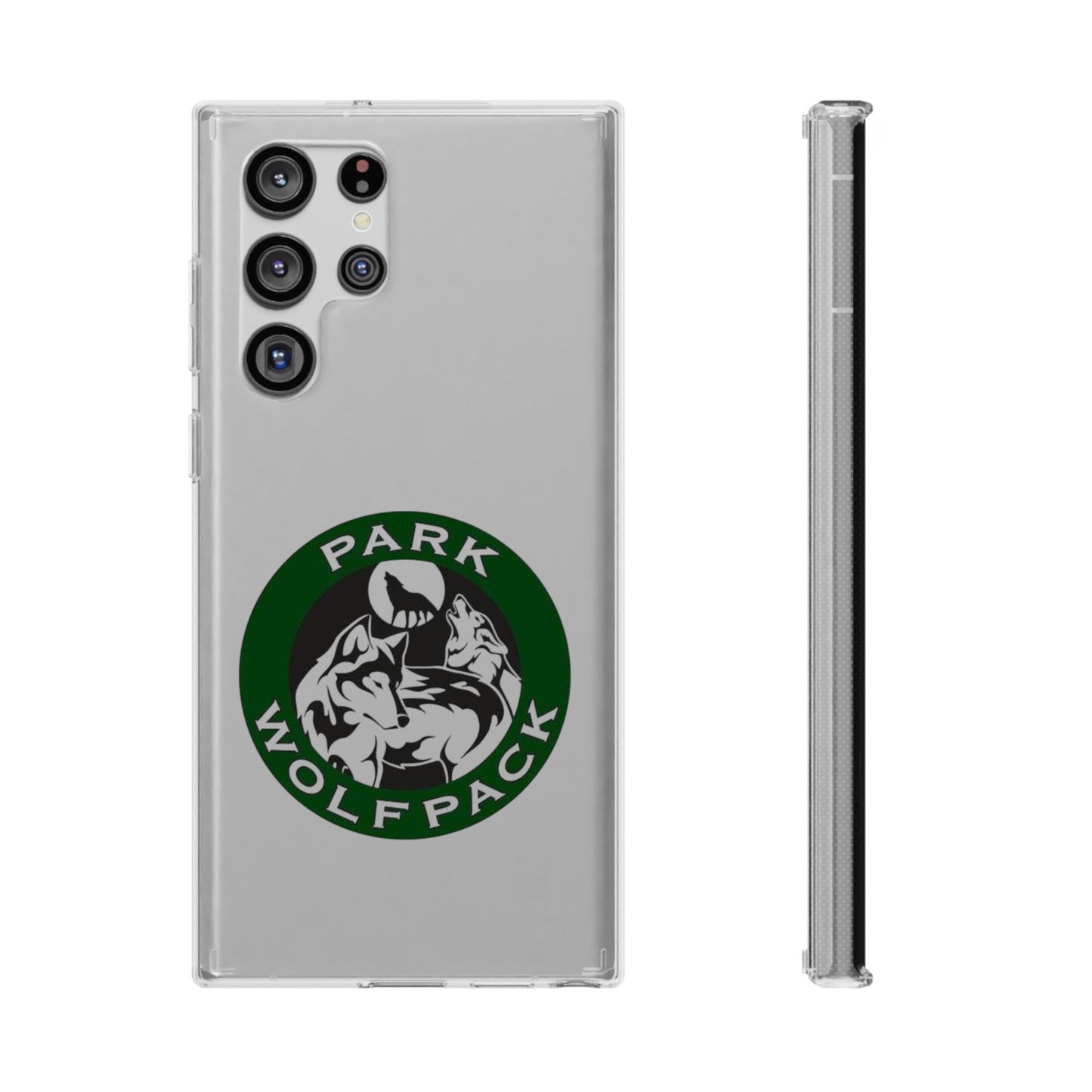 Custom Clear Phone Case - Park Wolfpack Design