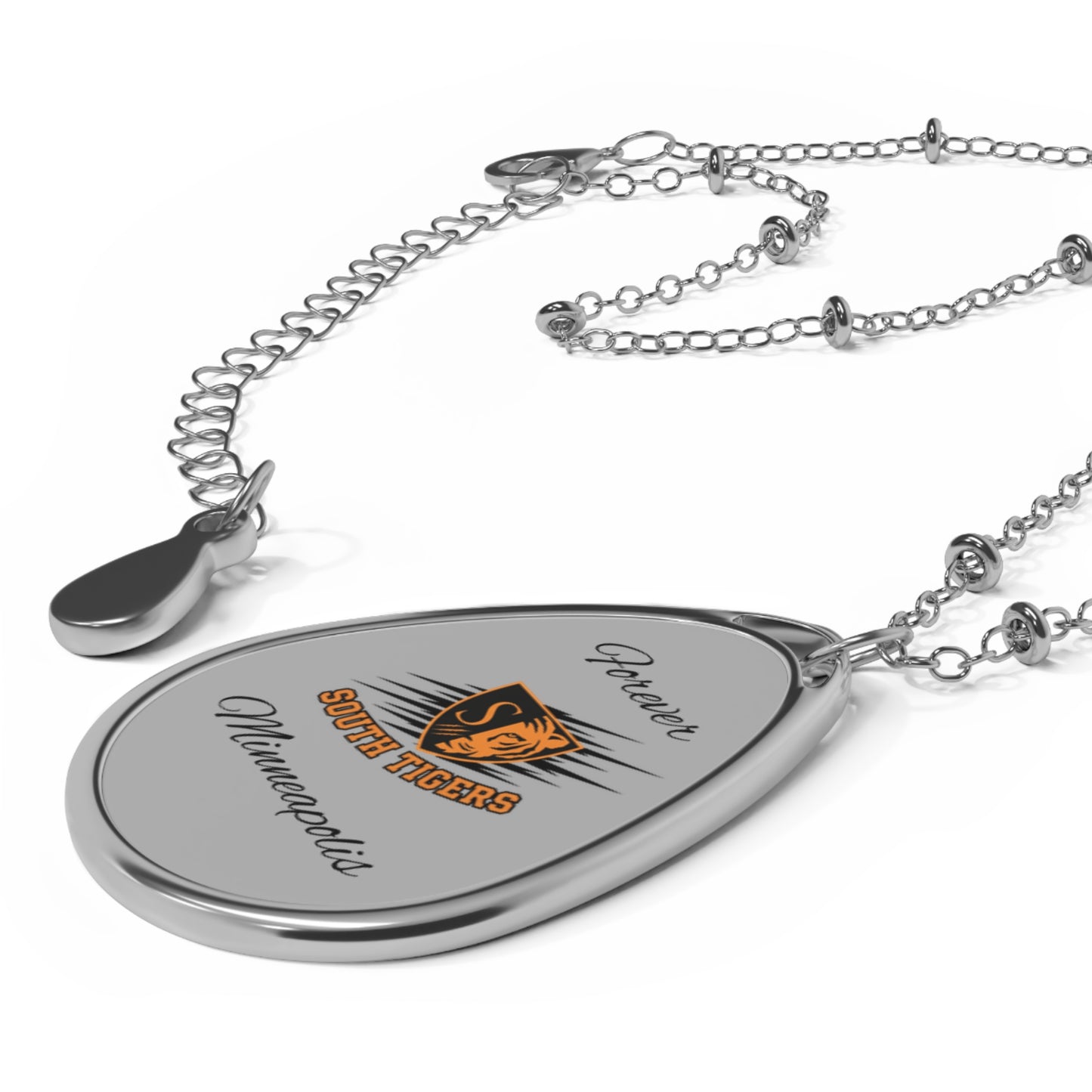 Minneapolis South Forever Tiger Oval Necklace – Elegant Custom Jewelry for Animal Lovers