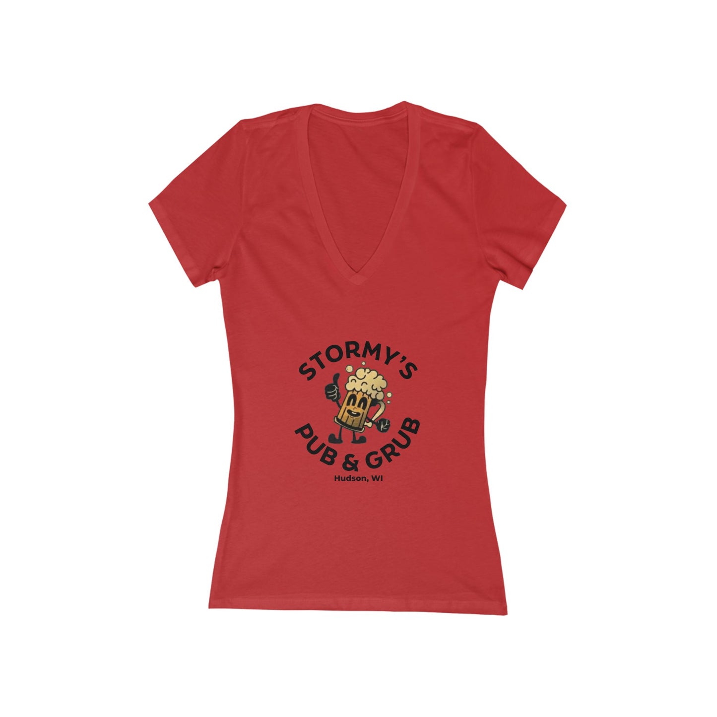 Stormy’s Pub & Grub Women’s V-Neck Tee — Pub Logo Shirt