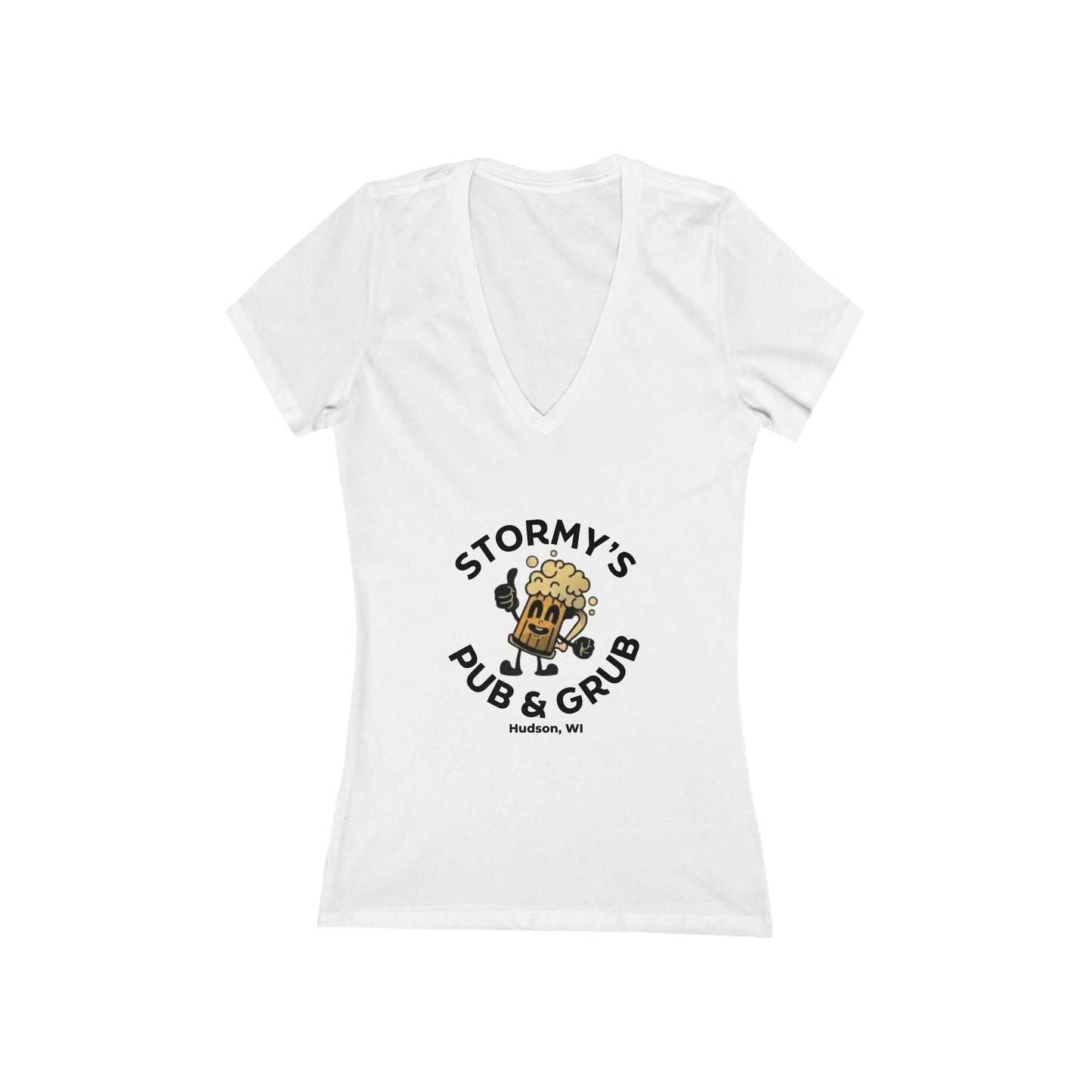 Stormy’s Pub & Grub Women’s V-Neck Tee — Pub Logo Shirt