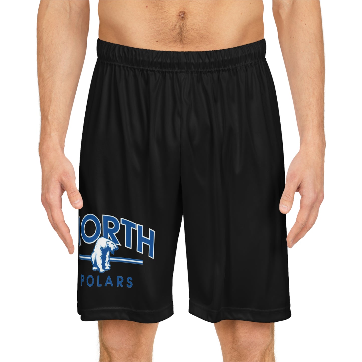 Minneapolis North Polars Black Basketball Shorts - Comfortable Sportswear for Active Lifestyle