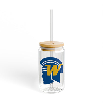 Wayzata Trojans 16oz Sipper Glass - Eco-Friendly Drinkware for Home & Office