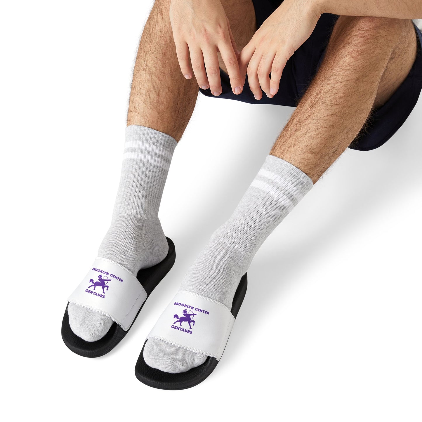 Brooklyn Center Centaurs Men's Removable-Strap Casual Sandals for Summer Adventures