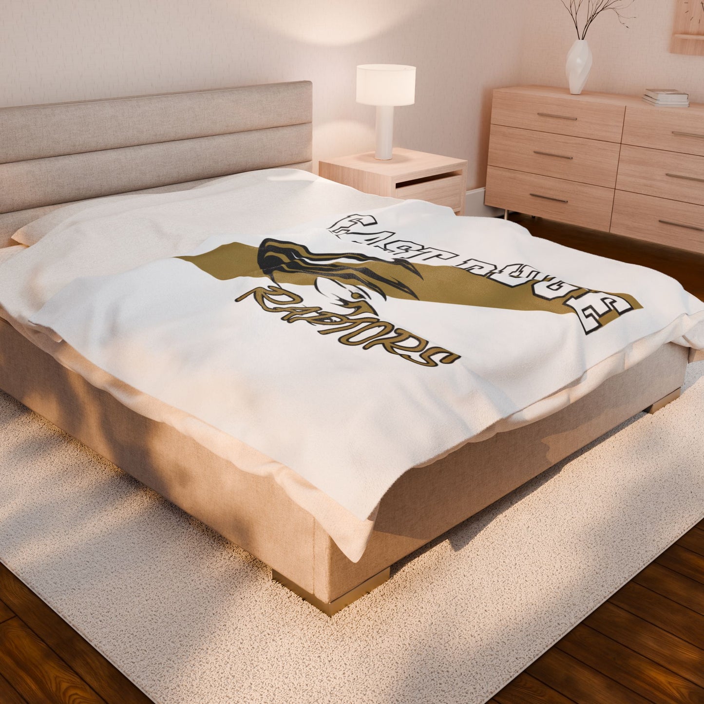 East Ridge Cozy Raptors Velveteen Blanket