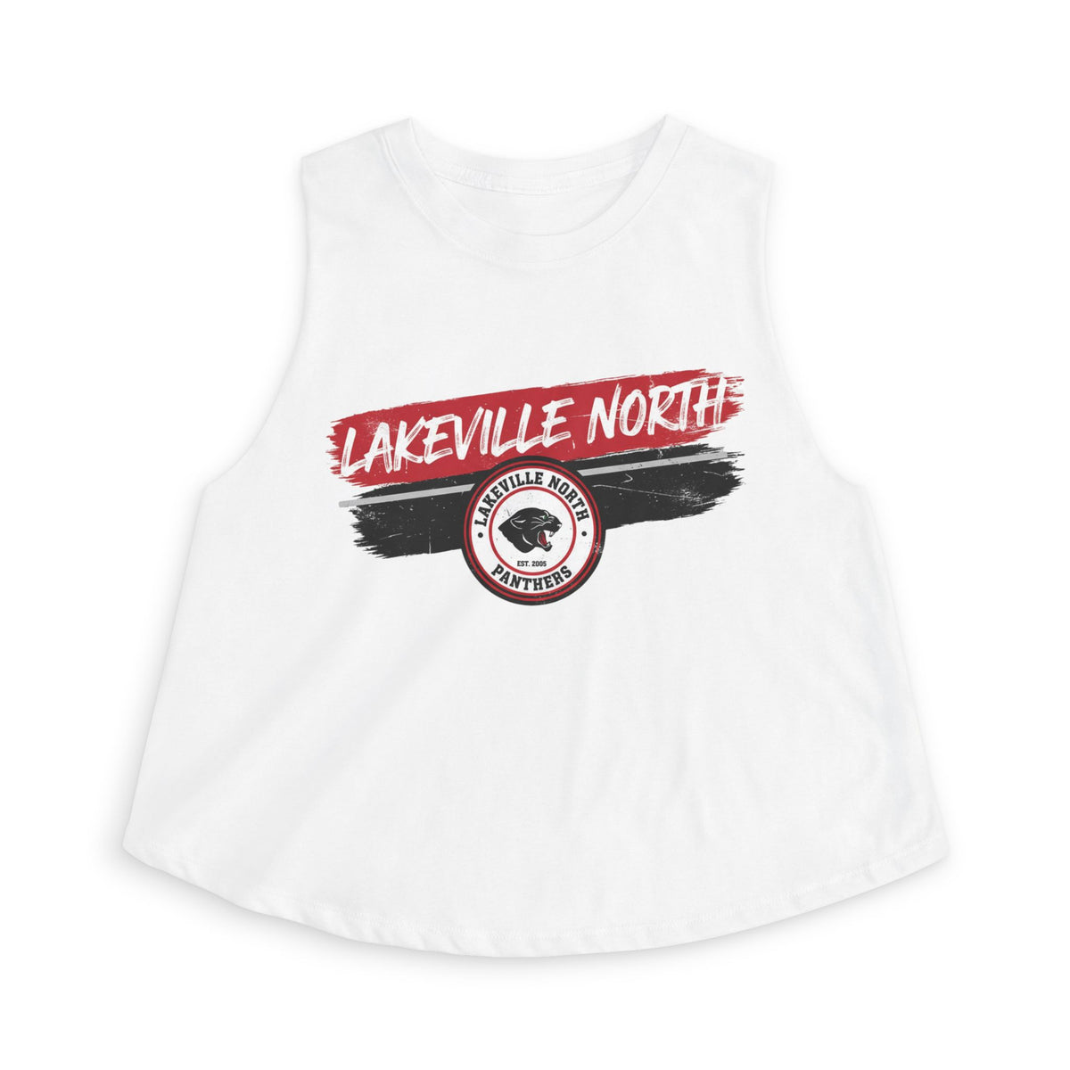 Lakeville North Panthers Crop Top — Retro Script Athletic Women's Tank