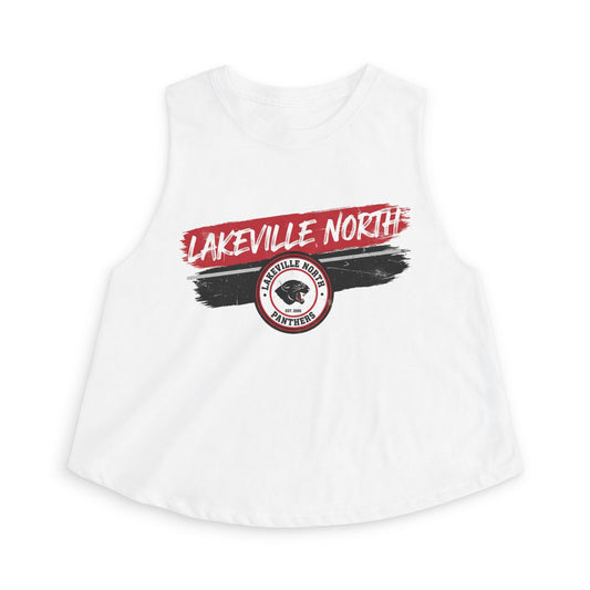 Lakeville North Panthers Crop Top — Retro Script Athletic Women's Tank