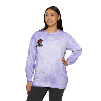 Richfield Spartans Color Blast Crewneck Sweatshirt for a Vibrant Vibe, Unisex Tie-Dye Fashion