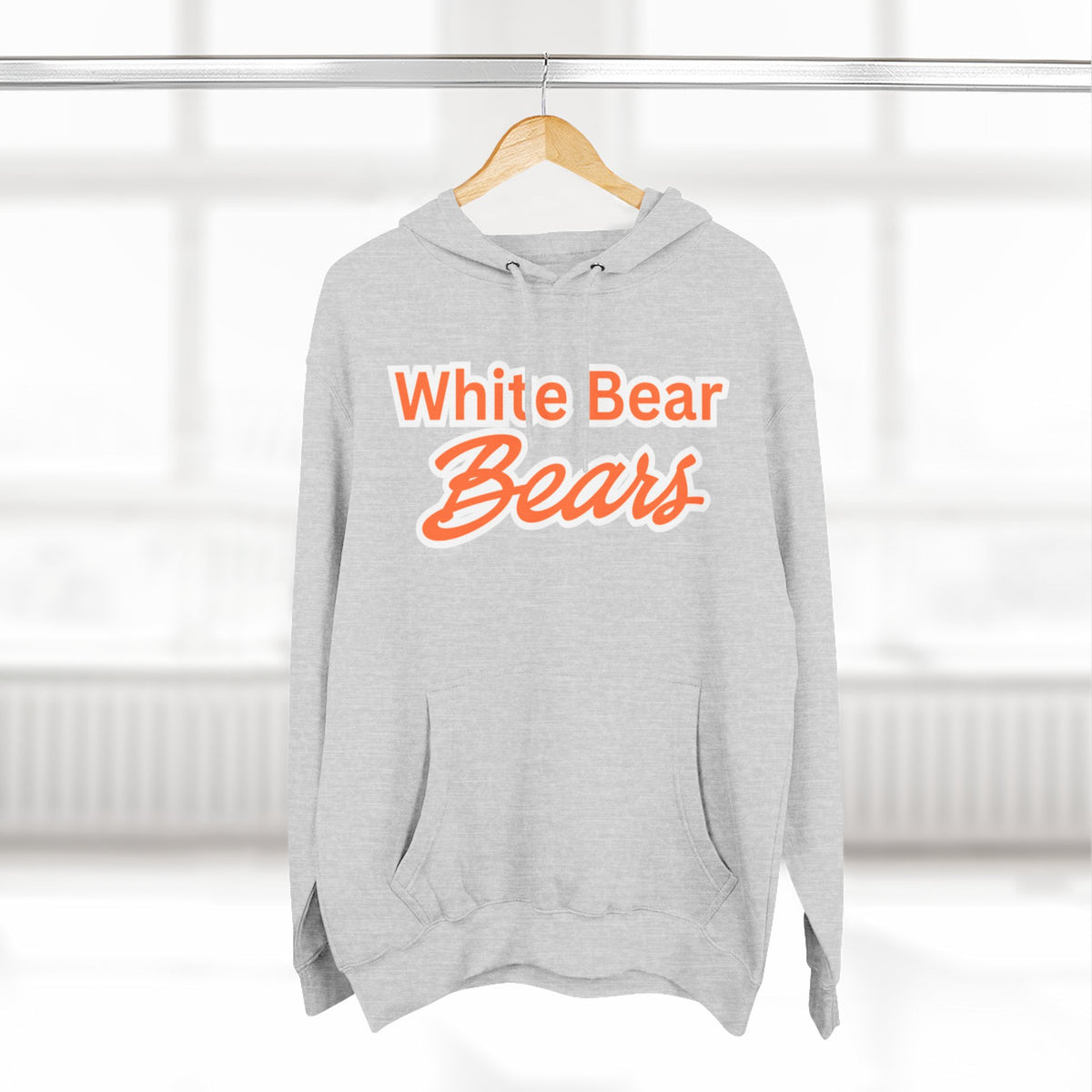 White Bear Lake Bears Hoodie — Collegiate Pullover with Bold Varsity Text