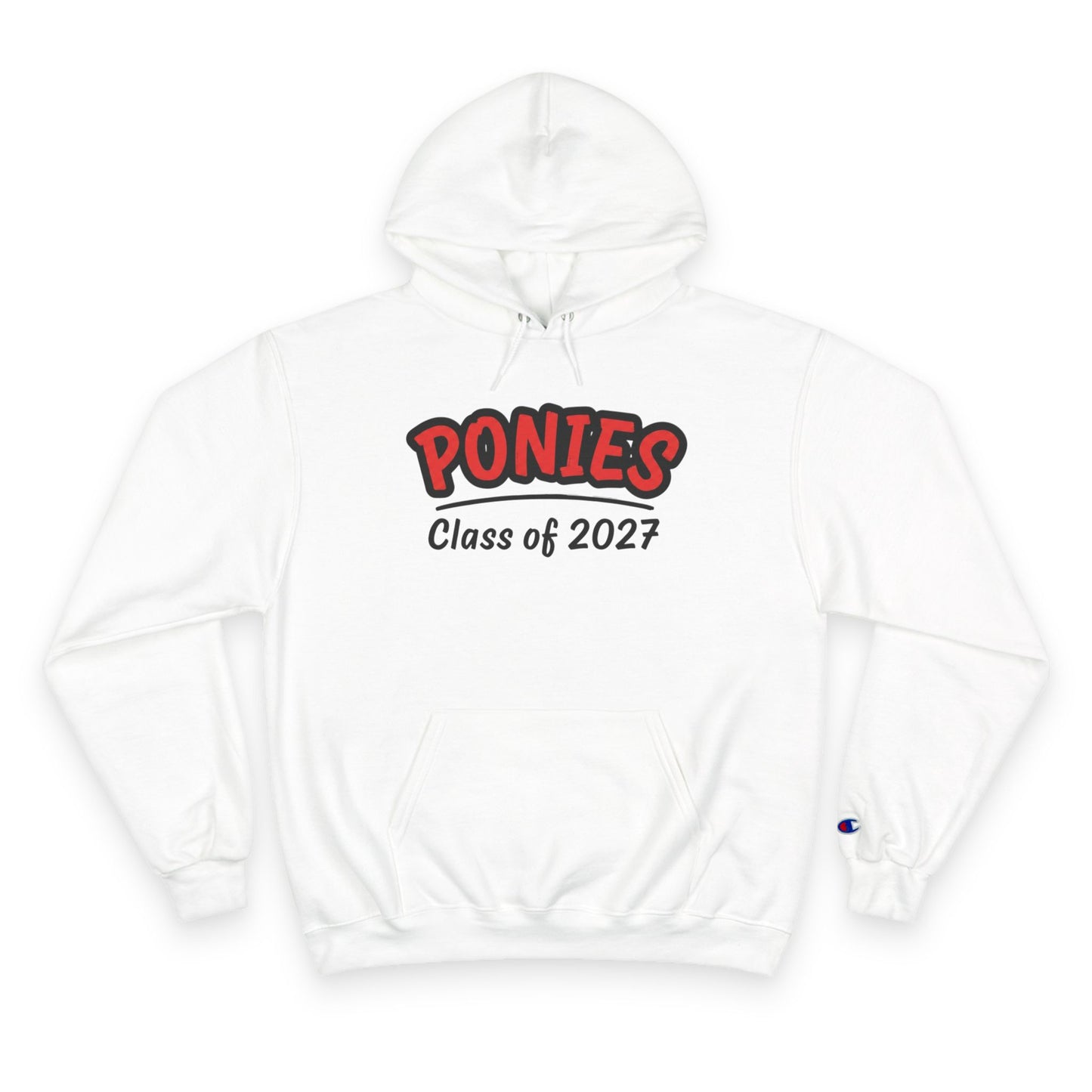 Stillwater ponies unisex hoodie in white featuring 'PONIES Class of 2027' print for cozy everyday comfort.