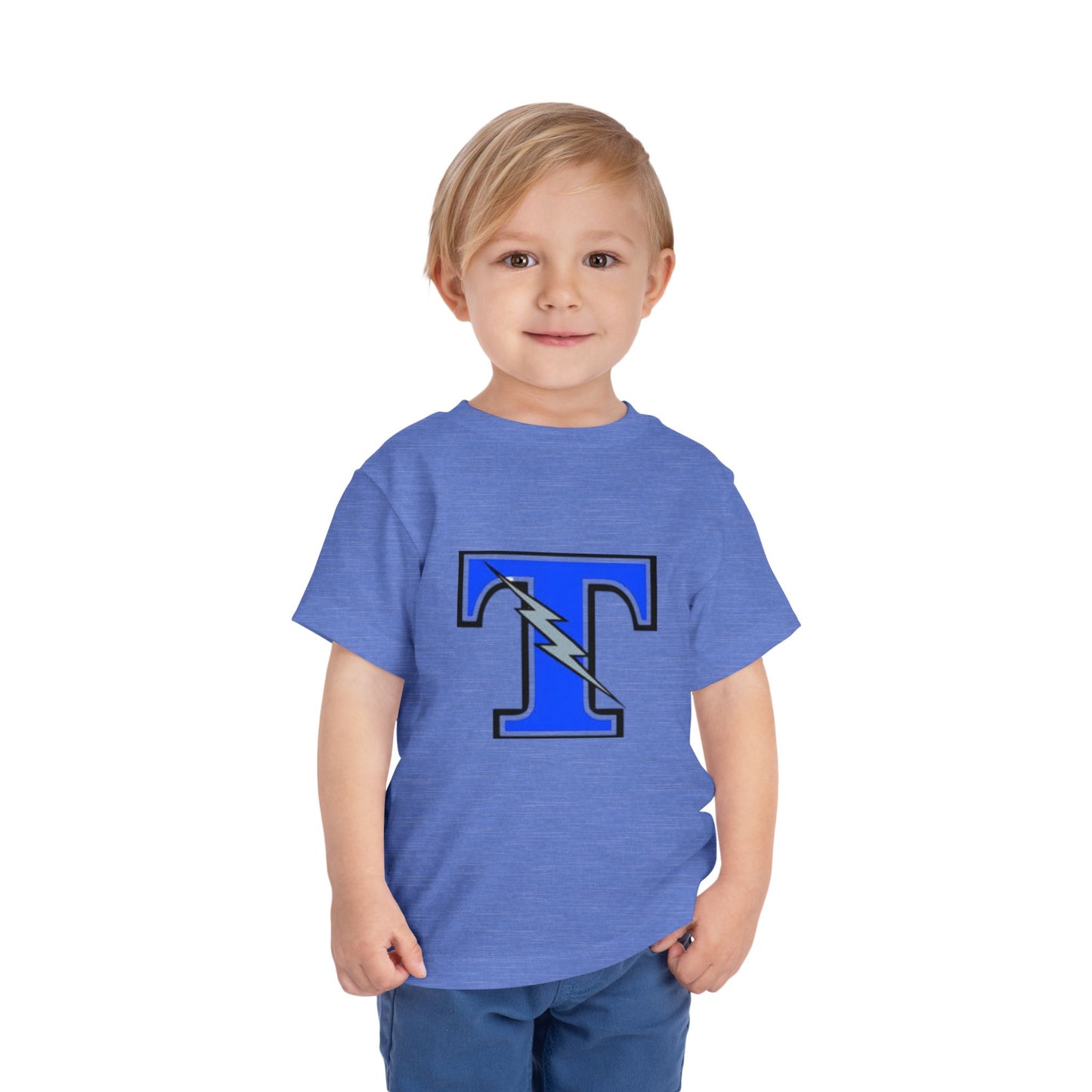 Tartan Titans Toddler Short Sleeve Tee - Fun Lightning Bolt Design