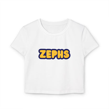 Mahtomedi Zephyrs Women’s Baby Tee - Retro Graphic Top for Casual Vibes