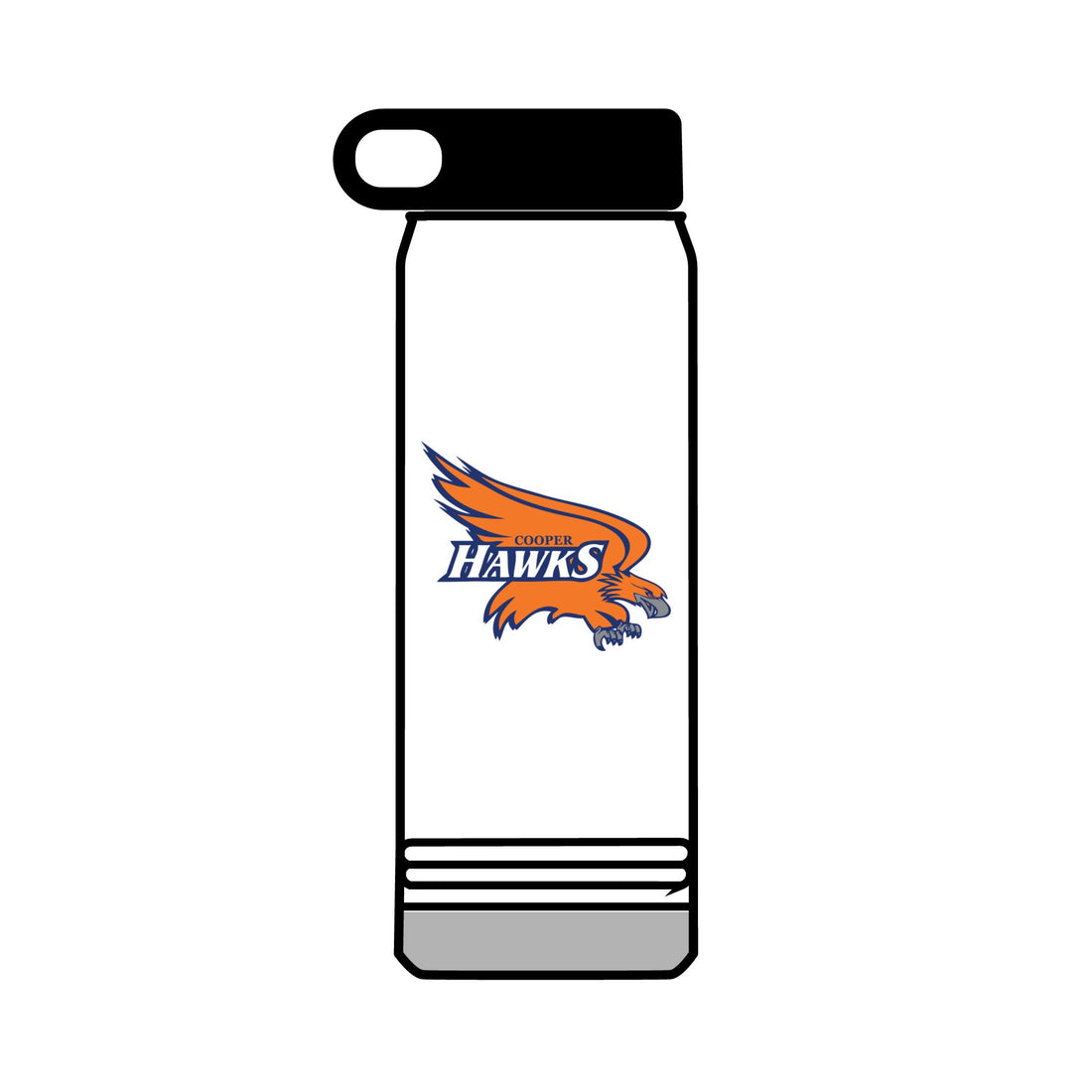 Robbinsdale Cooper Hawks 32oz Water Bottle - Durable Sports Hydration Container