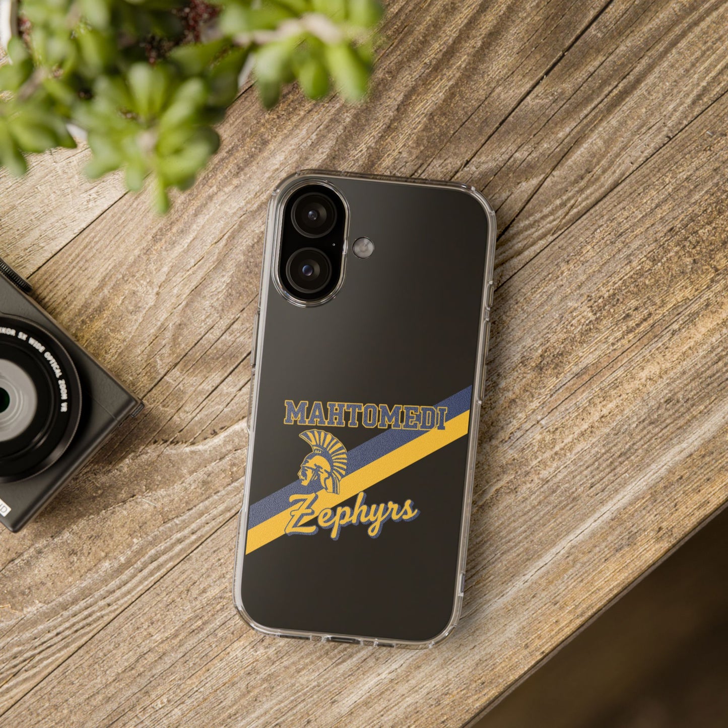 Mahtomedi Zephyrs Clear Phone Case with Bold Logo - Perfect for School Events and Graduation