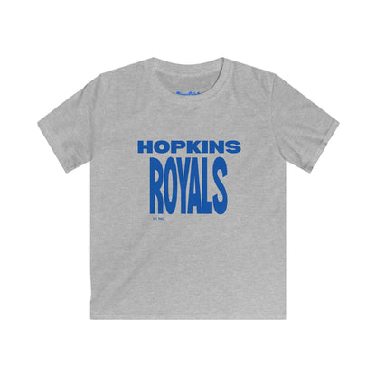 Hopkins Royals Kids T‑Shirt — Youth School Spirit Tee with Crowned Lion