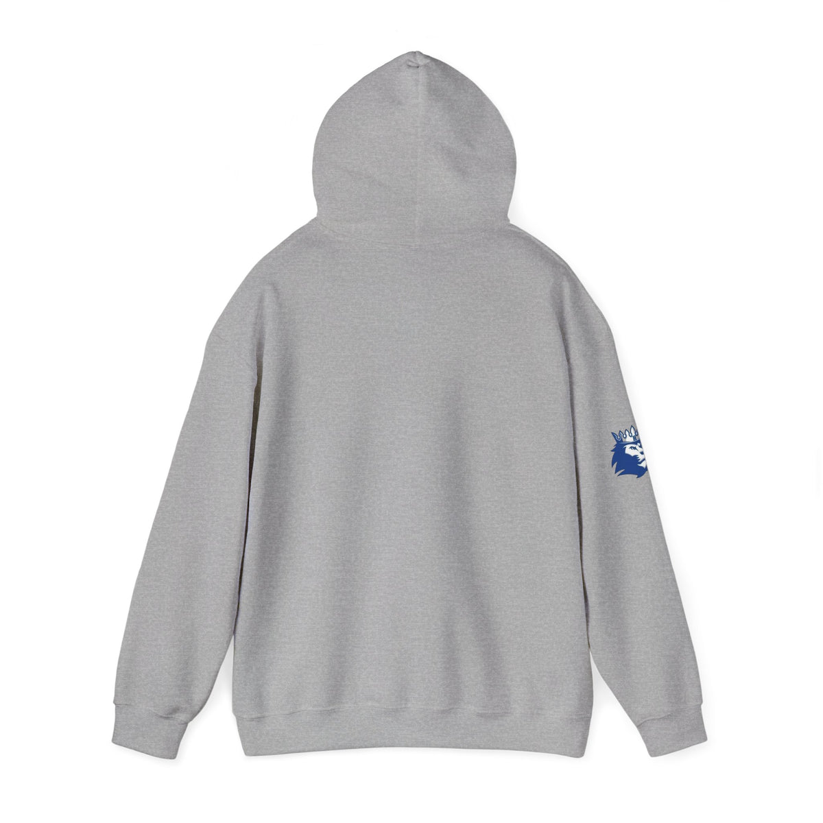 Hopkins Royals Block White Sweatshirt with Logo on Sleeve