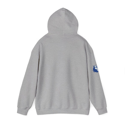 Hopkins Royals Block White Sweatshirt with Logo on Sleeve