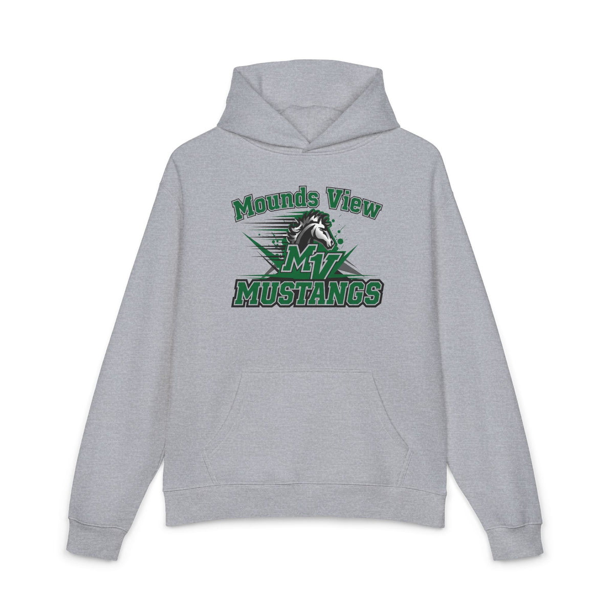 Mounds View Mustangs Hoodie — Retro Sports Logo Pullover