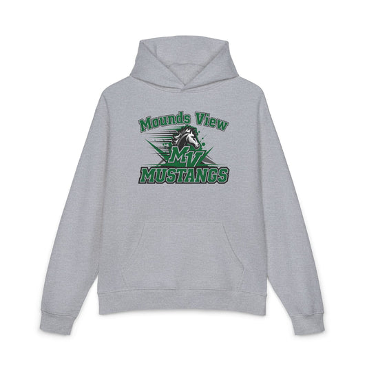 Mounds View Mustangs Hoodie — Retro Sports Logo Pullover