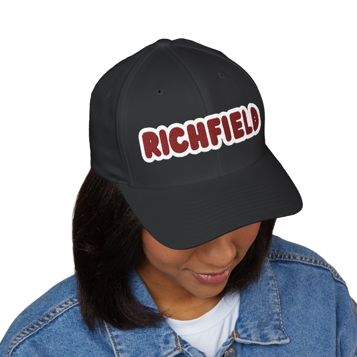 Richfield Spartans Black Embroidered Cap - Structured Baseball Hat