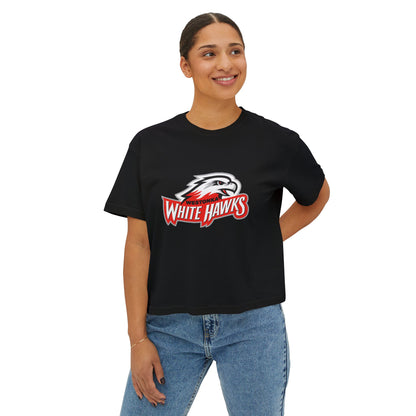 Mound Westonka White Hawks Casual Women's Boxy Tee