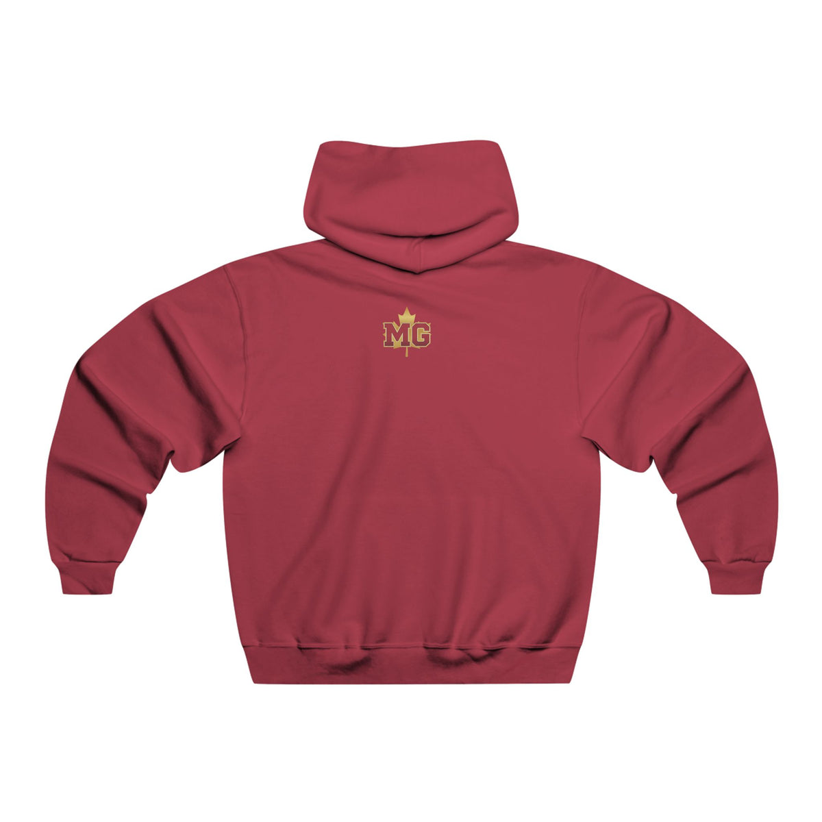 Maple Grove Crimson Pullover Hoodie — Classic Collegiate Crewneck Hooded Sweatshirt