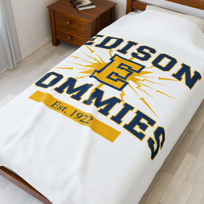 Minneapolis Edison Tommies Cozy Velveteen Plush Blanket