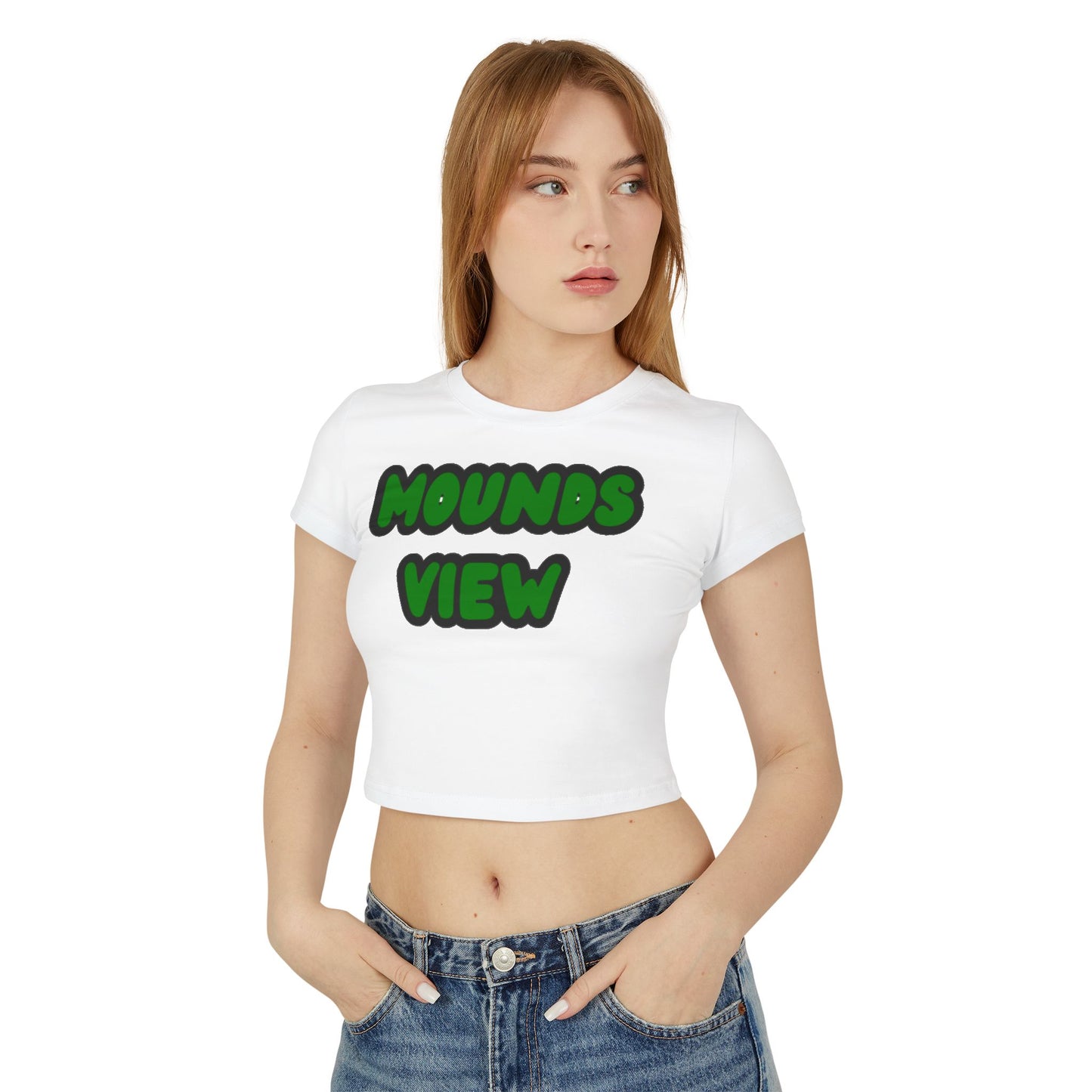 Mounds View Mustangs Women’s Baby Tee - Retro Graphic Top for Casual Vibes