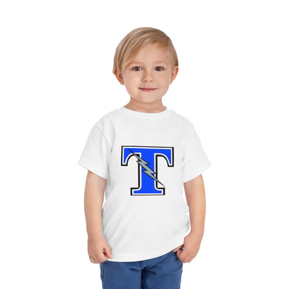 Tartan Titans Toddler Short Sleeve Tee - Fun Lightning Bolt Design