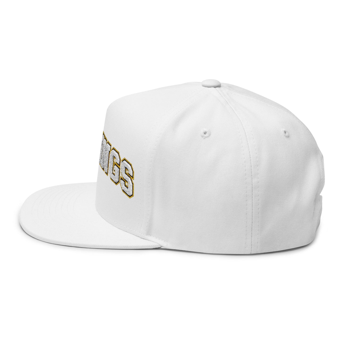 Hastings Raiders Embroidered White Text Flat Bill Cap — School Spirit Snapback