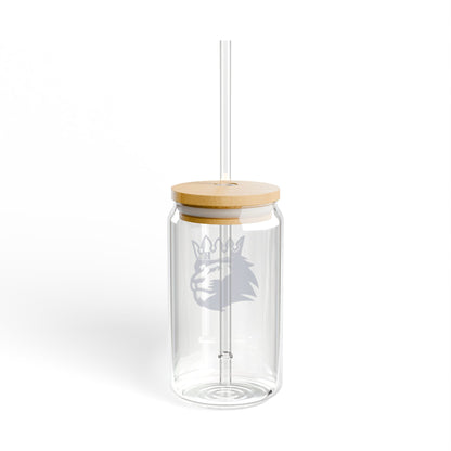 Hopkins Royals 16oz Sipper Glass with Bamboo Lid - Perfect for Celebrations and Everyday Use
