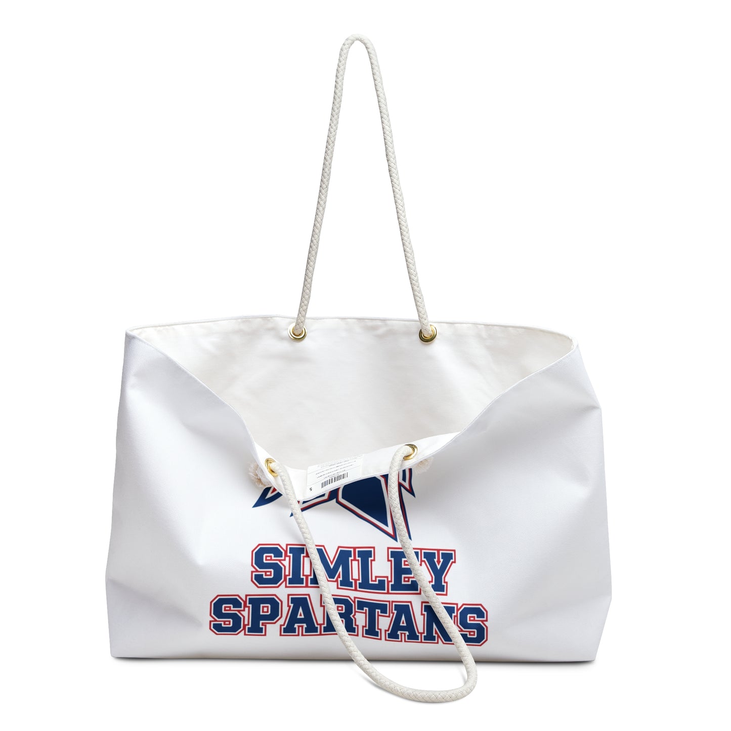 Simley Spartans Weekender Bag — Oversized Canvas Travel Tote