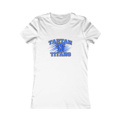 Casual Womens Tee with Tartan Titans Design
