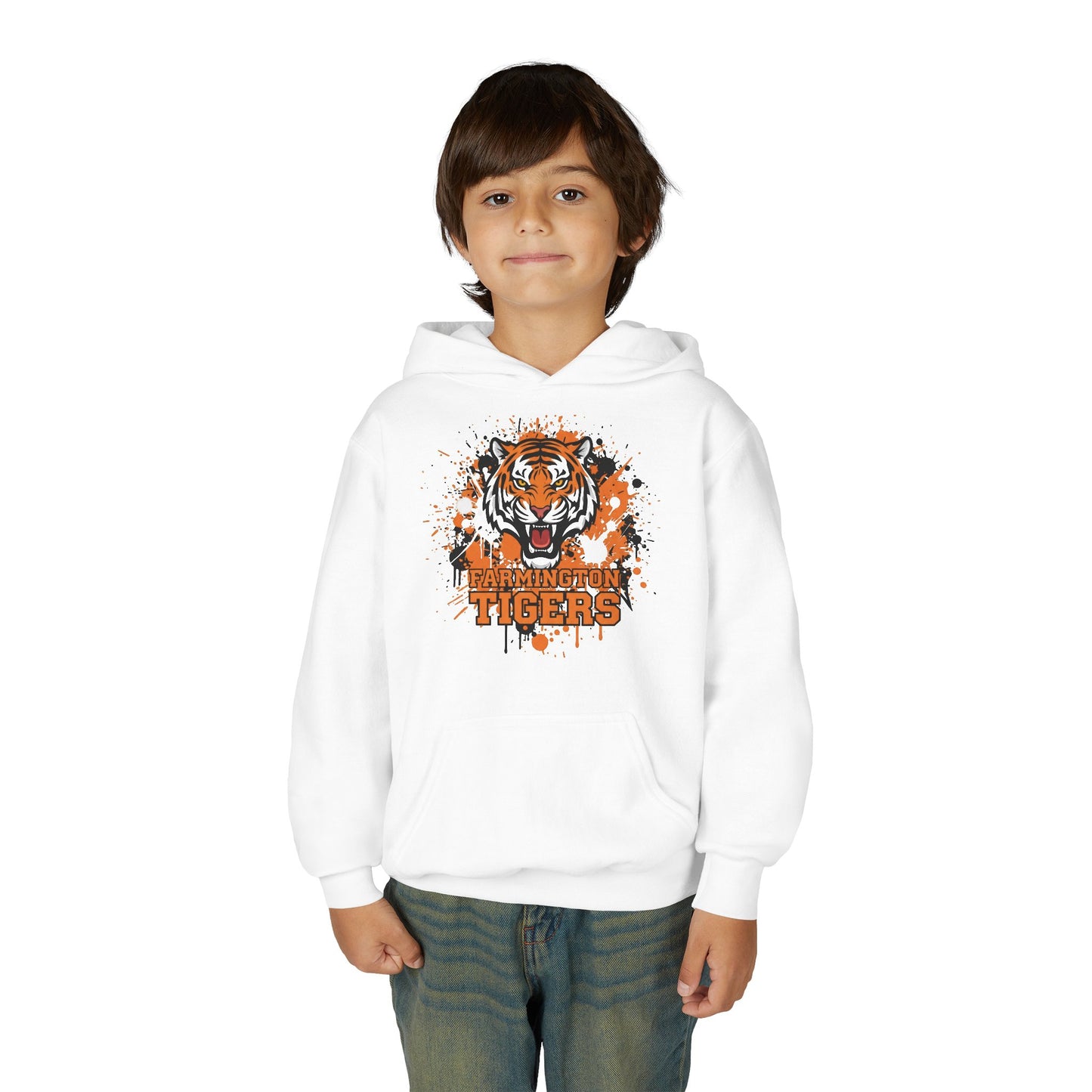 Farmington Tigers Hoodie - Cozy Heavy Blend Sweatshirt for Kids