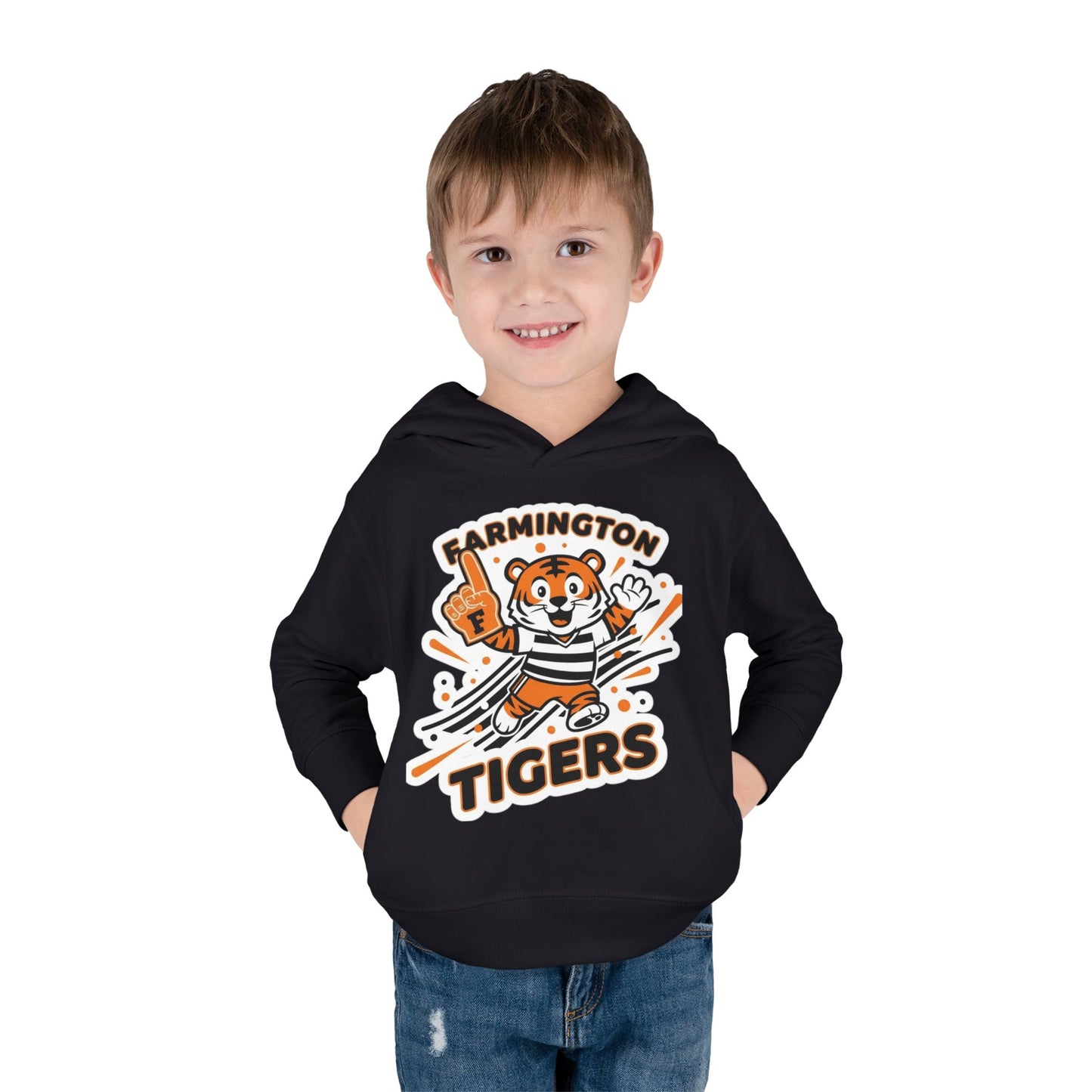 Farmington Tigers Toddler Pullover Fleece Hoodie
