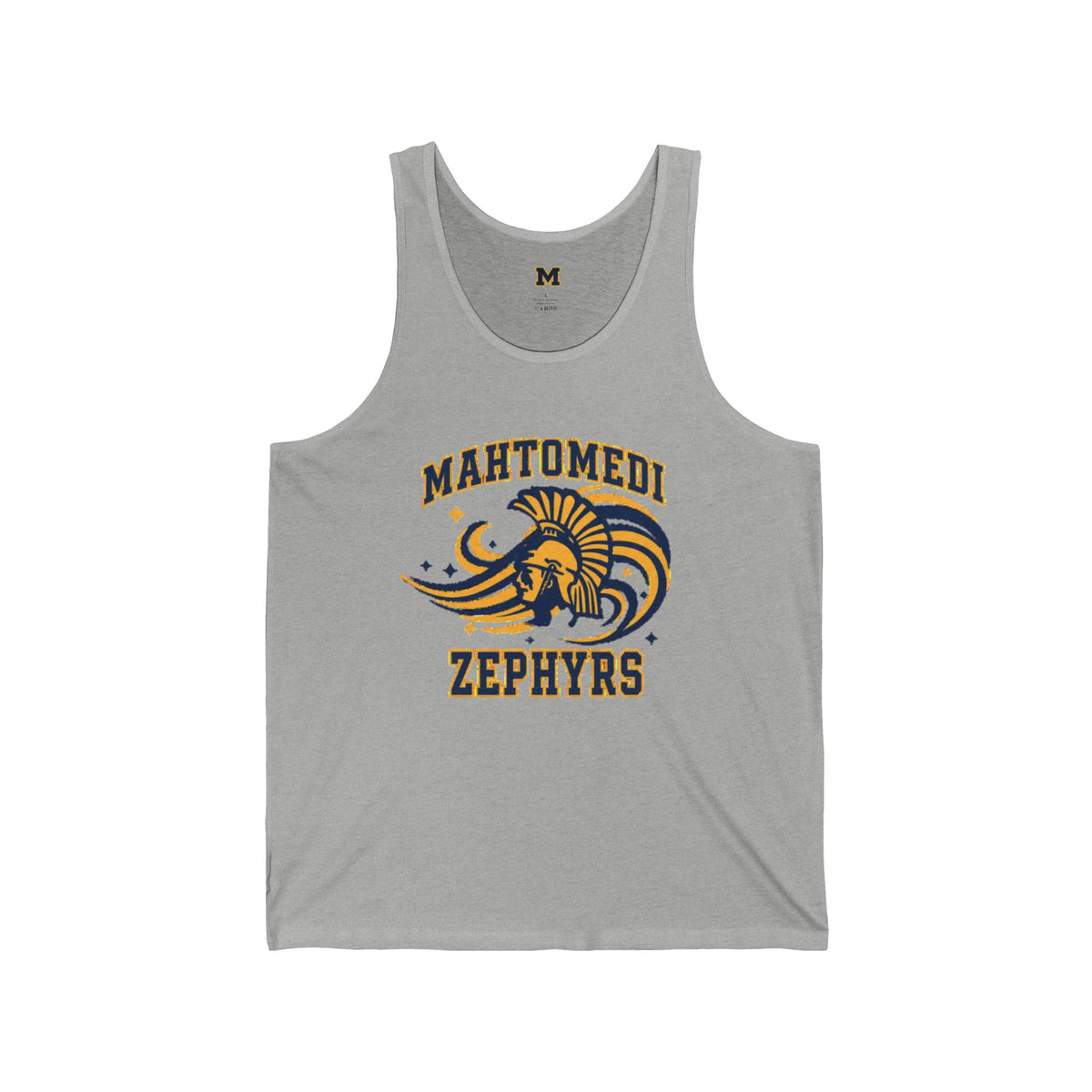 Mahtomedi Zephyrs Tank Top — Vintage Trojan Logo Athletic Tank